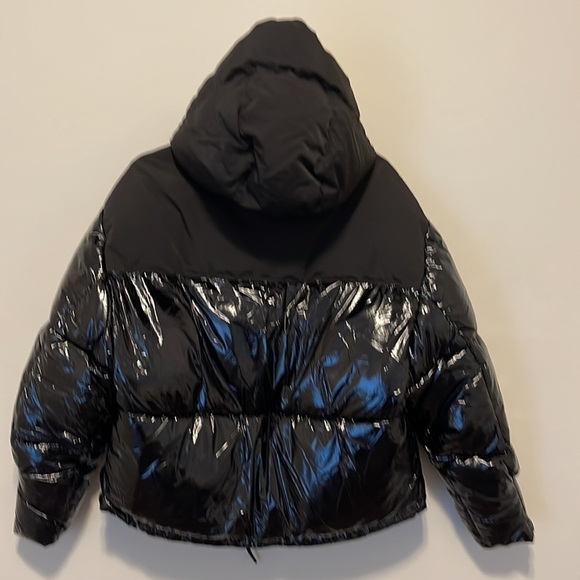 Zara Combination Puffer Black Jacket Woman Size S - Picture 6 of 10